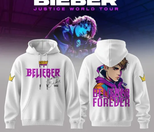 Discover Justin Bieber 2026 Justice World Tour 3D Hoodie