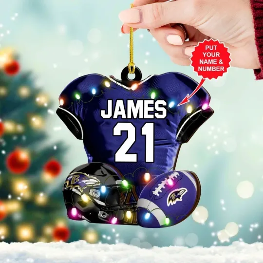 Discover Personalized Baltimore Football Team Ravenss Christmas Ornament Gift Decor