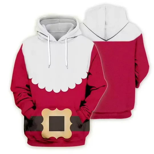 Discover Funny Christmas 3D Printed Hooded Hoodies Sweatshirts Santa Claus Cosplay
