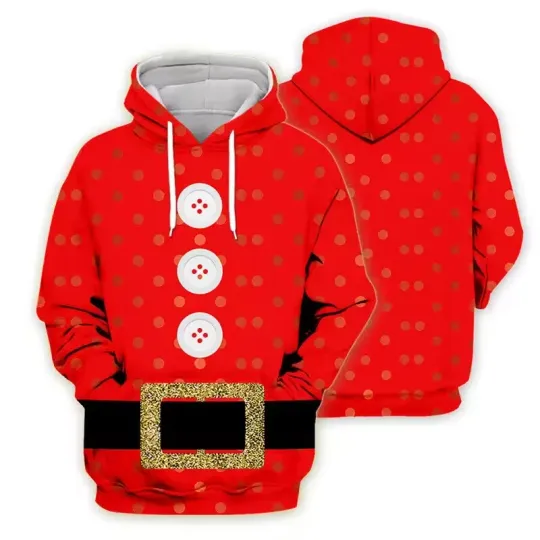 Discover Funny Christmas 3D Printed Hooded Hoodies Sweatshirts Santa Claus Cosplay