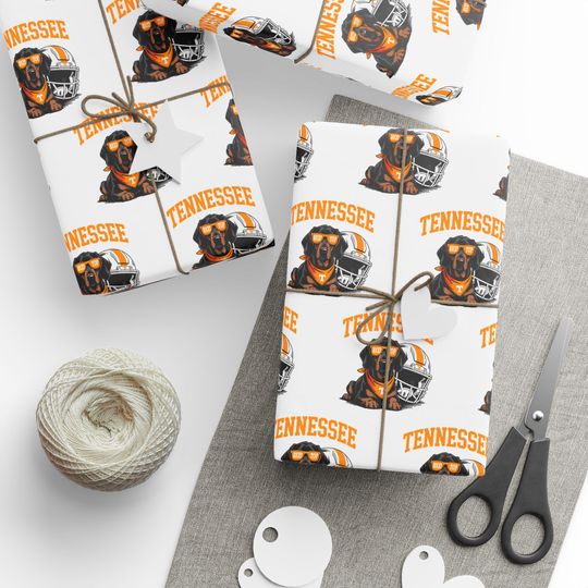 Gift Wrap Papers, Tennessee Vols Inspired Wrapping Paper, College Football Gameday Decor, DIY Crafts, Homemade Gifts, Game Day Party