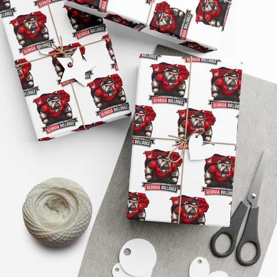 UGA Bulldogs Wrapping Paper: Georgia College Football Gift Wrap