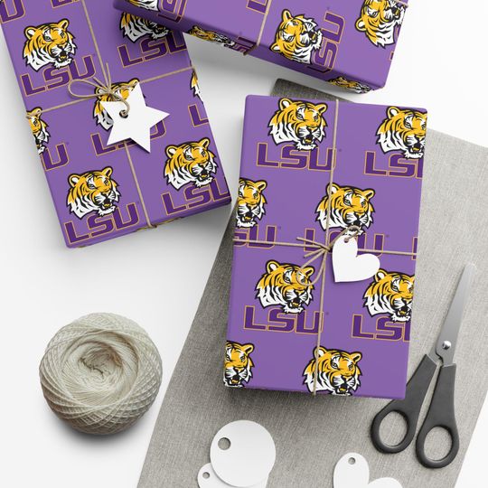 Discover LSU Tigers Wrapping Paper: Vibrant Sports Fan Gift Wrap