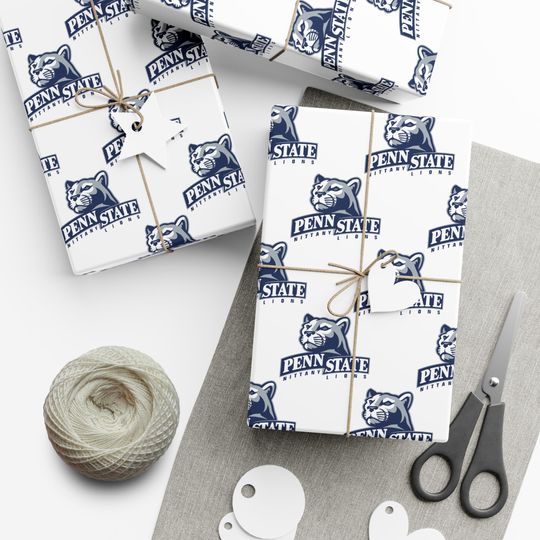 Discover Wrapping Paper, Penn State Lions Gift Wrap for Ultimate Nittany Lions Fan, Holiday Packaging, School Spirit, Tailgating Supplies, College