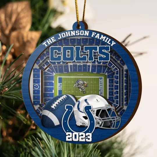 Discover Personalized Indianapolis Football Team Colts Christmas Ornament Gift Decor