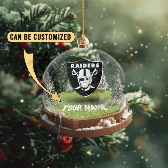 Personalized Las Vegas Football Raiders Team Christmas Ornament Fan Gift Decor