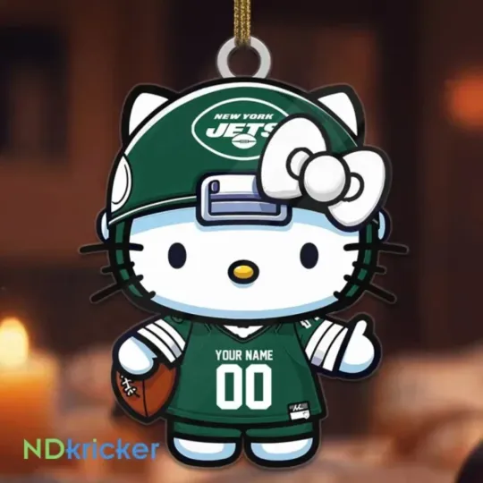 Discover Personalized New York Football Team Jets Christmas Ornament Gift Decor