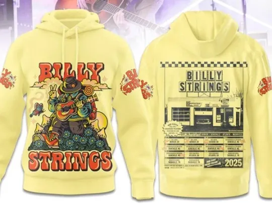 Discover Billy Strings 2025 Holidays Ready For Winter Tour Hoodie AOP