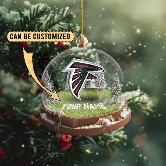 Discover Personalized Atlanta Football Falcons Team Christmas Ornament Fan Gift Decor