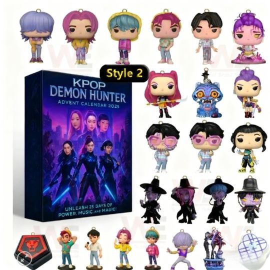 Discover New Hot product  K-pop Demon Hunting 24pc Advent Calendar Surprise Blind Box K pop Dolls Halloween Boxes Figure Gifts Kid Toys