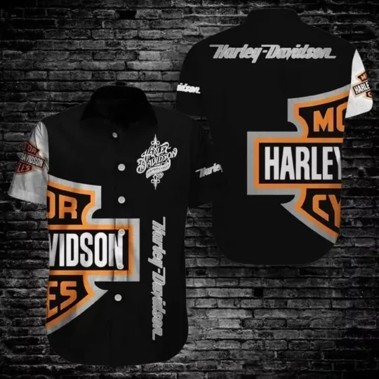 Discover Harley Racing Davidson Casual Button Down Shirt