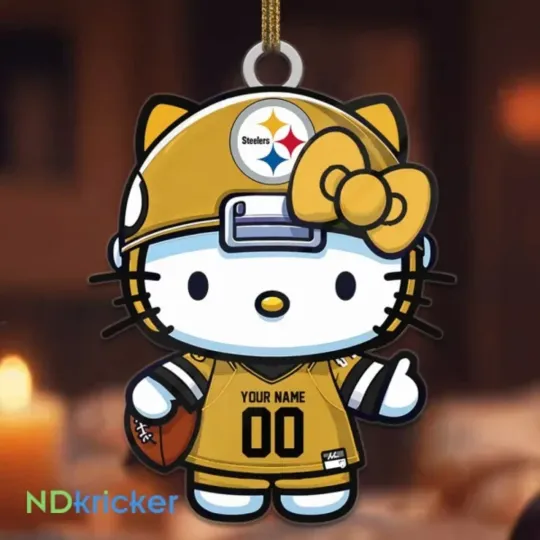 Discover Personalized Pittsburgh Football Team Steeler Christmas Ornament Gift Decor