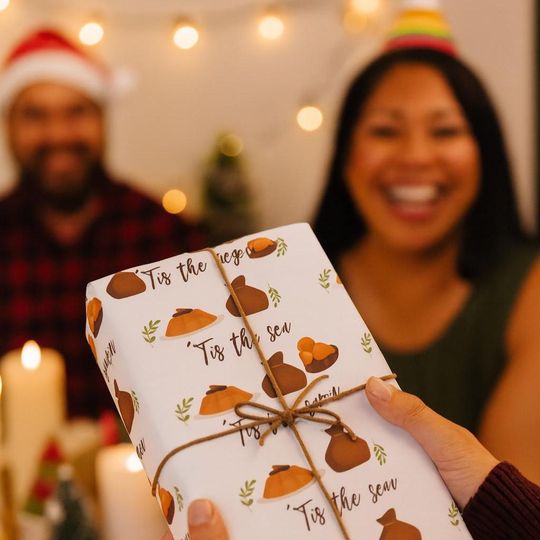 Discover Colombian Christmas Wrapping Paper, Funny Latino Gift Wrap, Natilla Tamal Buuelos Design, Hispanic Holiday Decor, Colombian Festive Wrap