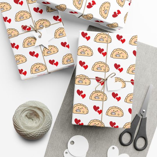 Discover Wrapping Paper, Pierogi Dumpling Gift Wrap for Polish Food Lovers, Dumpling Gift Wrap, Party Supplies, Foodie Gifts, Papercraft