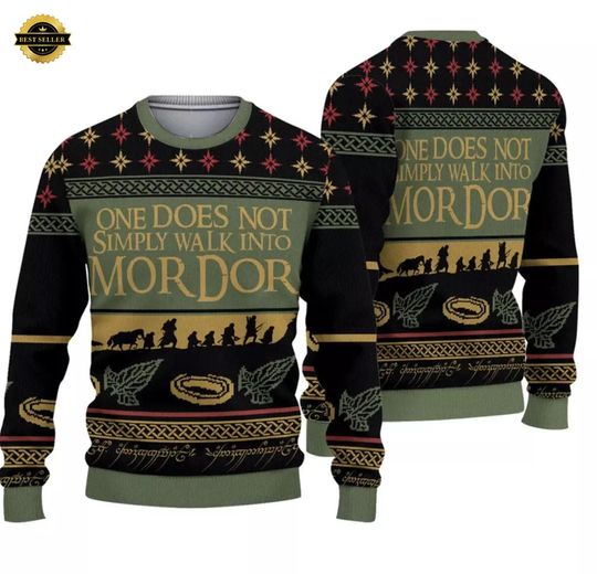 Discover Lord of the Rings Ugly Christmas Sweater: Mordor Holiday Sweater