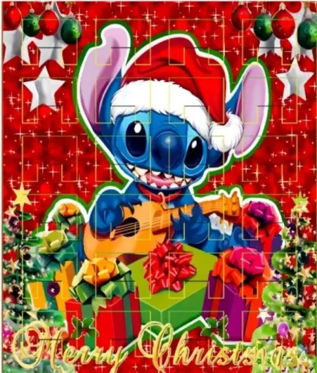 Discover Stitch Christmas Advent Calendar Disney Bracelets 24 Days Xmas Countdown Calendar Necklace Diy Jewelry Making Kit for Girl Gift