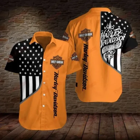 Discover Harley Racing Davidson Casual Button Down Shirt