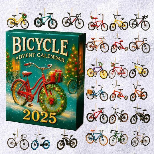 Discover 2D Bicycle Advent Calendar 2025 with 24 Surprise Figures Christmas Advent Calendar for Halloween and Christmas2S