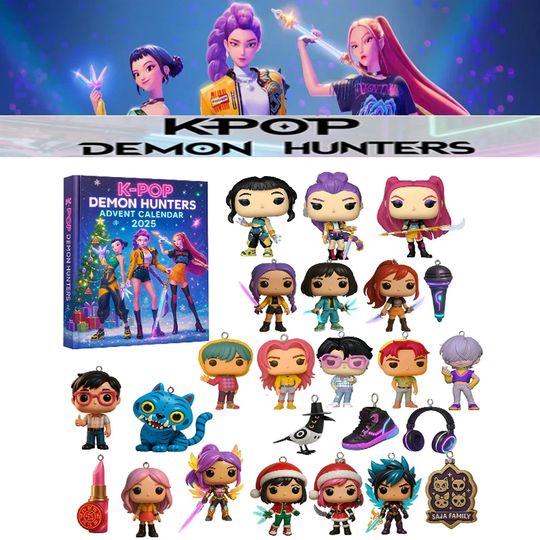 Discover @@Advent Calendar~2025 Anime Movie* Hunters Keychain Pendant/ Christmas Countdown #Advent Calendar Gift_for Fans Kids Teens@@@