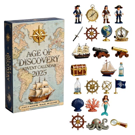 Discover Age of Discover Advent Calendar 2025 2D Acrylic 24-Pendant Airplane Box Countdown Calendar Blind Box Xmas Surprise Gifts