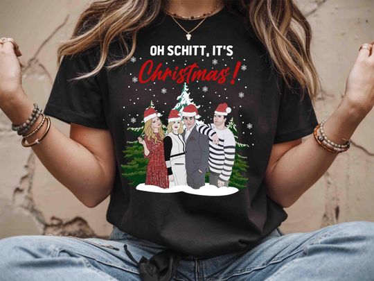 Discover Oh Schitt It's Christmas T-Shirt, Funny Schitt's Creek Holiday Tee, Moira Rose Christmas Shirt, TV Show Fan Gift