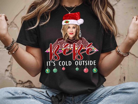 Discover Bebe It's Cold Outside Sweatshirt, Schitt's Creek Fan Gift, Unisex Christmas T-Shirt, Funny Holiday TV Sweater