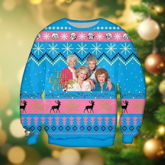Discover The Stay Golden Ugly Christmas Sweater, Blanche Devereaux Dorothy Zbornak Holiday Sweater, TV Show Xmas Sweater, Winter Season Gift