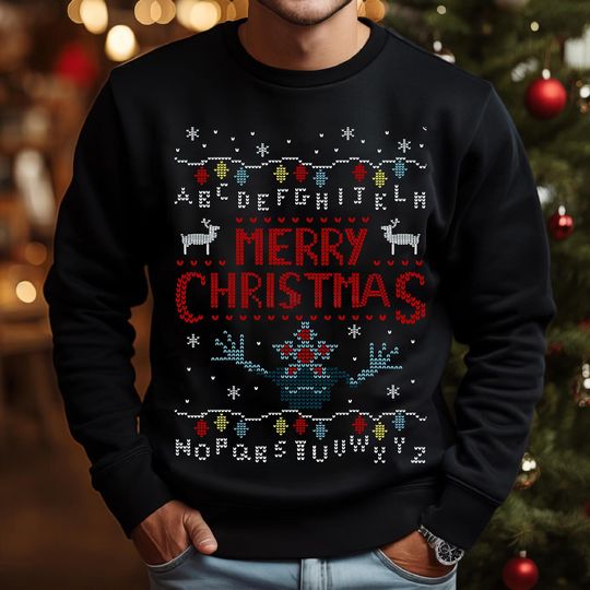 Discover Christmas Sweatshirt with Retro 80s Design, Funny Holiday Jumper and Mug, Sci-Fi Christmas Gift for Fans