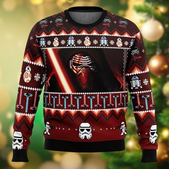 Discover Awakens Vader Star Wars Ugly Christmas Sweater, Disney Movie Xmas Sweater, Christmas Sweater For Men Women Kids, Star Wars Gift