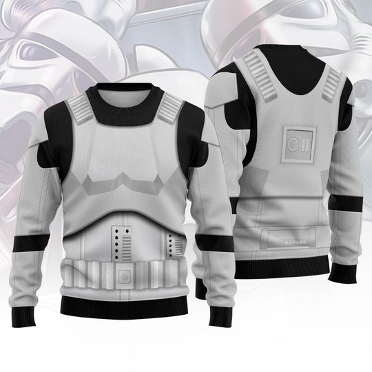 Discover Stormtrooper Cosplay Costume, Stormtrooper Ugly Sweater, Star Wars Christmas Sweater, Holiday Gift for Men Women Kids, Disney Xmas Sweater