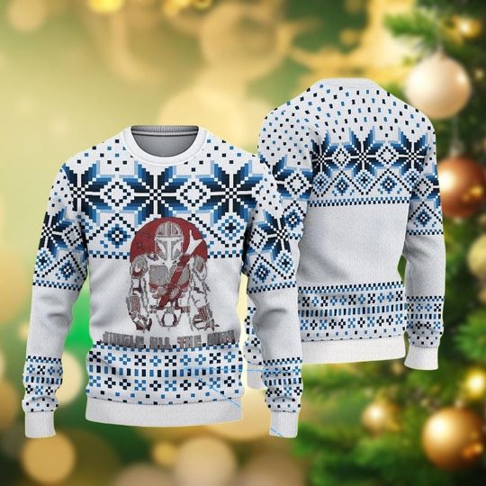 Discover Star Wars Christmas Sweater, The Mandalorian Sweater, Disney Xmas Sweater, Movie Sweater, Family Shirt, Holiday Gift For Men Women Kids