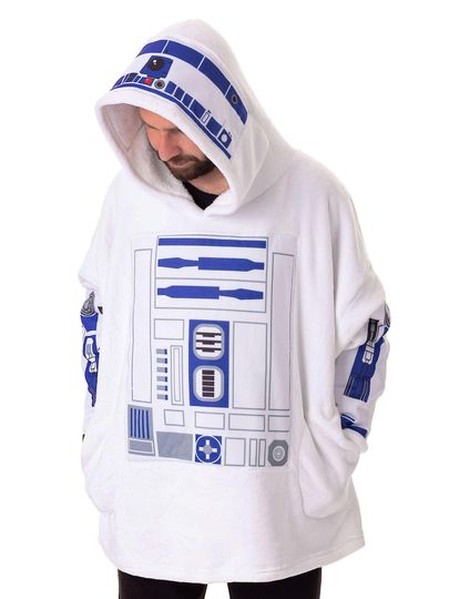 Discover Star Wars Christmas R2D2 Fleece Hooded Blanket Hoodie