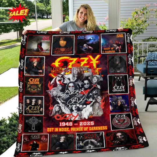 Ozy Osbourne 1948-2025 Thank You Blanket