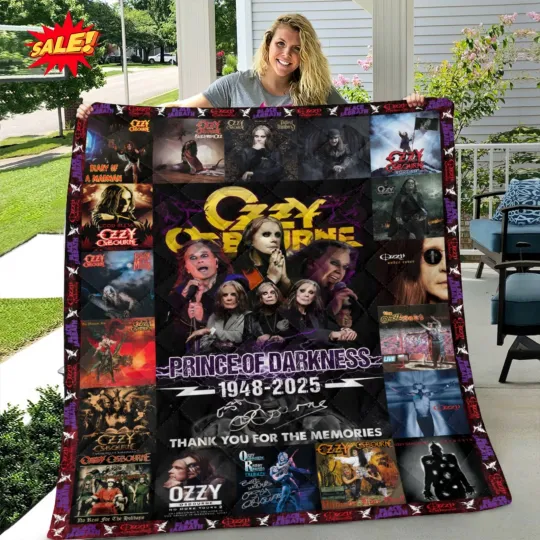 Ozy Osbourne 1948-2025 Thank You Blanket
