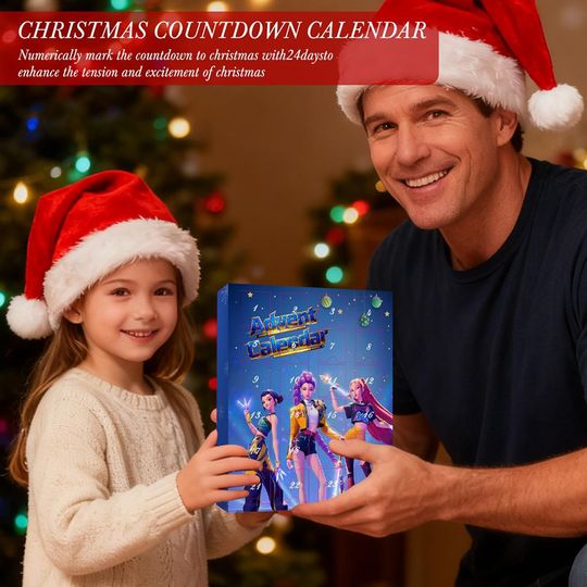 Christmas Kpop Demon Hunters Advent Calendar 24pcs Countdown Calendar Surprise Blind Keychains Boxes Halloween New Year Gift Toy