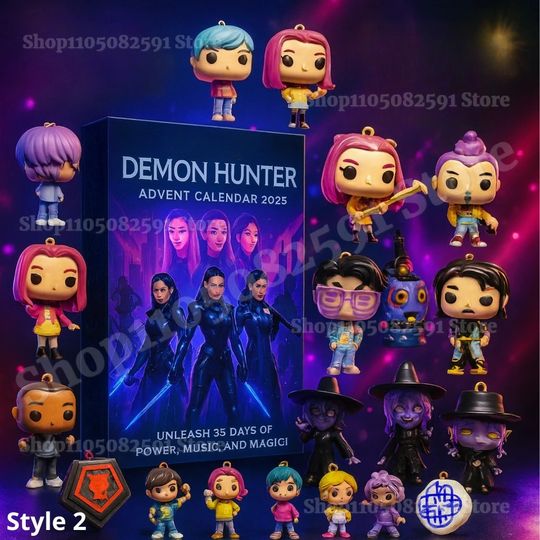 2025 New K-pop Anime for Demon Hunters Advent Calendar,24 Days Christmas Blind Box,Ornaments for Tree Decoration Xmas Gift