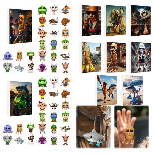 Discover 24Pcs TungTungTungSahur Acrylic Stick Figure Model Blind Boxes Blind Bag Characters Desktop Decoration Collection Funny Doll Toy
