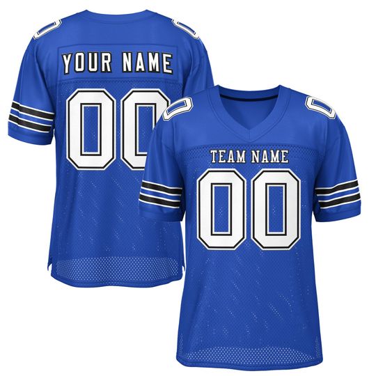Discover Custom Football Jersey Embroidered Name Number Team Logo,Personalize Your Game Day Gear and Training Shirt Fan Gift for Men Women Kids