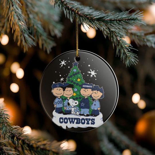 Discover Peanutts Cowboys Christmas Tree Ornament | Ceramic Holiday Ornament | Dallas Cowboys Fan | Cowboys Football Fan | Snoopyy and Friends