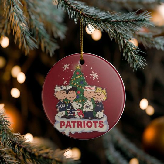 Discover Patriots Peanutts Characters Christmas Ornament | Ceramic Ornament | New England Patriots Fan | Snoopyy and Friends | Football Patriots Gift