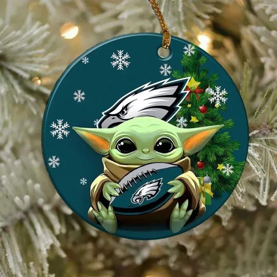 Discover Philadelphia Football Eagless Team Christmas Ceramic Ornament Gift