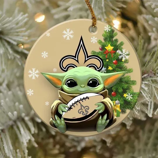 Discover New Orleans Football Saintss Team Christmas Ceramic Ornament Gift