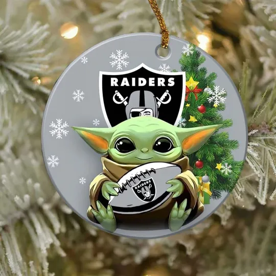 Discover Las Vegas Football Raiderss Team Christmas Ceramic Ornament Gift