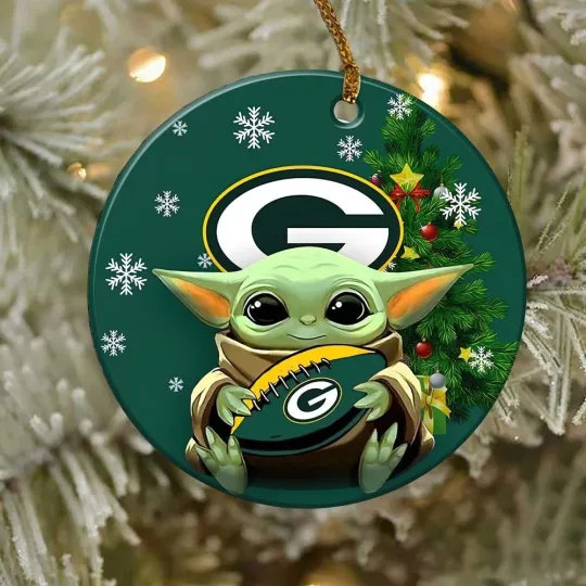 Discover Green Bay Football Packerss Team Christmas Ceramic Ornament Gift