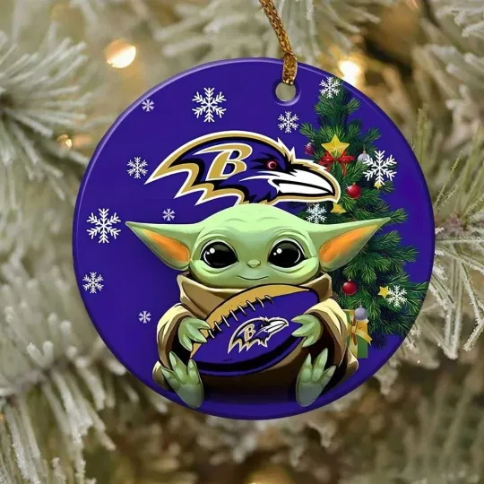 Discover Baltimore Football Ravenss Team Christmas Ceramic Ornament Gift