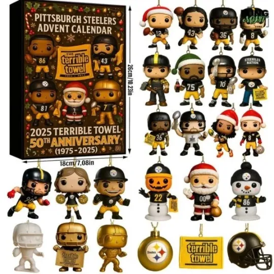 Discover Pittsburgh Steeler 50th Anniversary 2025 Acrylic Advent Calendar