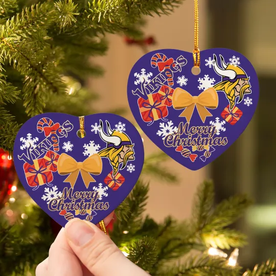 Minnesota vikings christmas ornament, team logo holiday gift