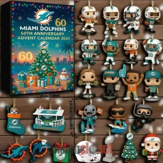 Discover Miami Dolphins 60th Anniversary Advent Calendar 2025