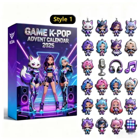 Discover new product In stock K-pop Demon Hunting 24pc Advent Calendar Surprise Blind Box K-pop Dolls Halloween Boxes Figure Gift Kid Toy