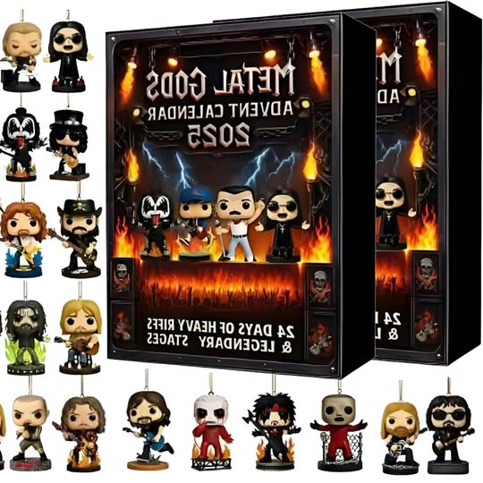 Discover 2025 Rock and Metal Advent Calendar Acrylic Iconic Music Character Collection Is Suitable Rock and Metal Fans' Gifts Blind Box